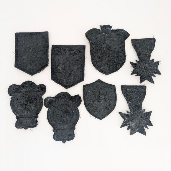 Marisa Christina Sequin Military Style Patches Shield Badge Emblem Appliques - Picture 2 of 15